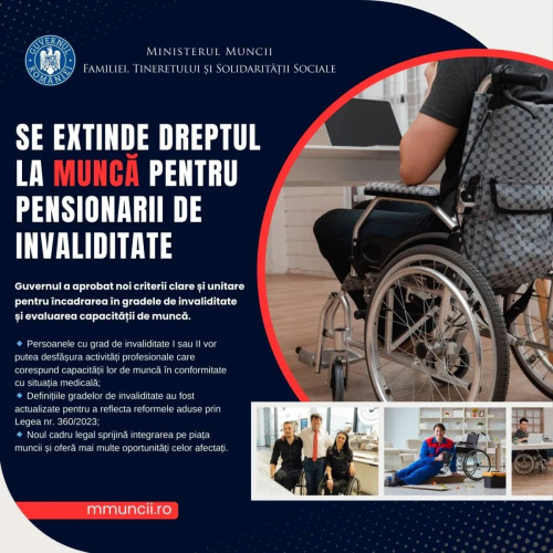 Schimbări legislative pentru pensionarii de invaliditate