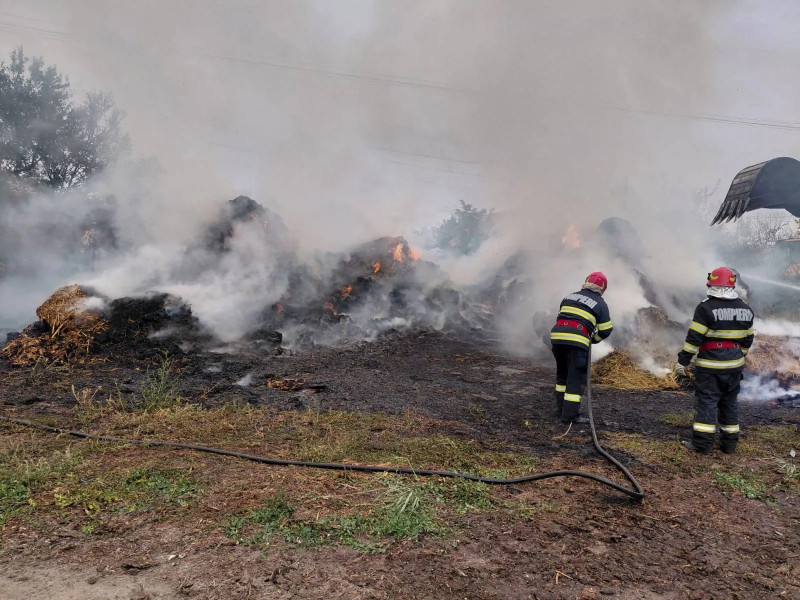 Incendiu la Afumați: intervenție pentru protejarea locuințelor din apropiere