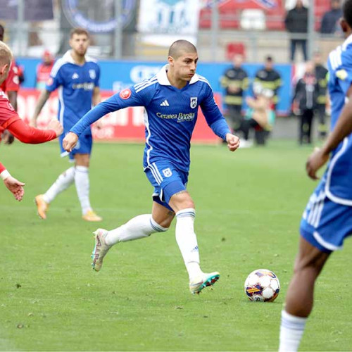 UTA câștigă cu 3-2 împotriva FCU în meciul de fotbal. Golul lui Bauza nu este suficient.