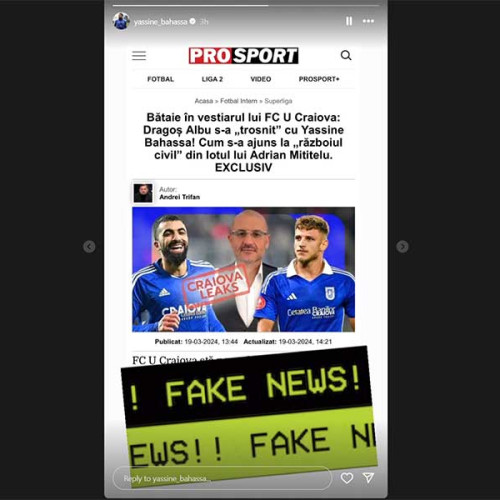 Bahassa neagă pe Instagram încăierarea cu Dragoș Albu: FAKE News!