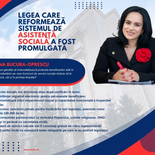 Legea privind reforma asistenței sociale a fost promulgată de Președintele României