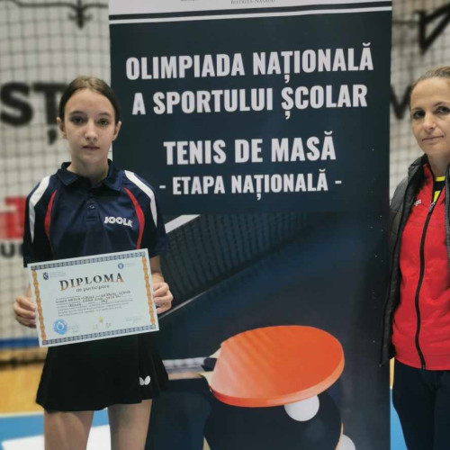 Eleva din Craiova, Natalia Voinea, impresionează la etapa națională a Olimpiadei Școlare de Tenis de masă