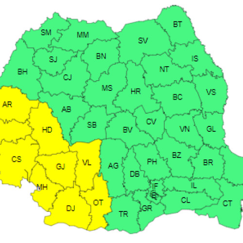 Vreme în schimbare: Emis cod galben de instabilitate în țară